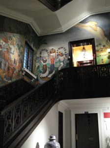 Amazing murals all along the stairwell